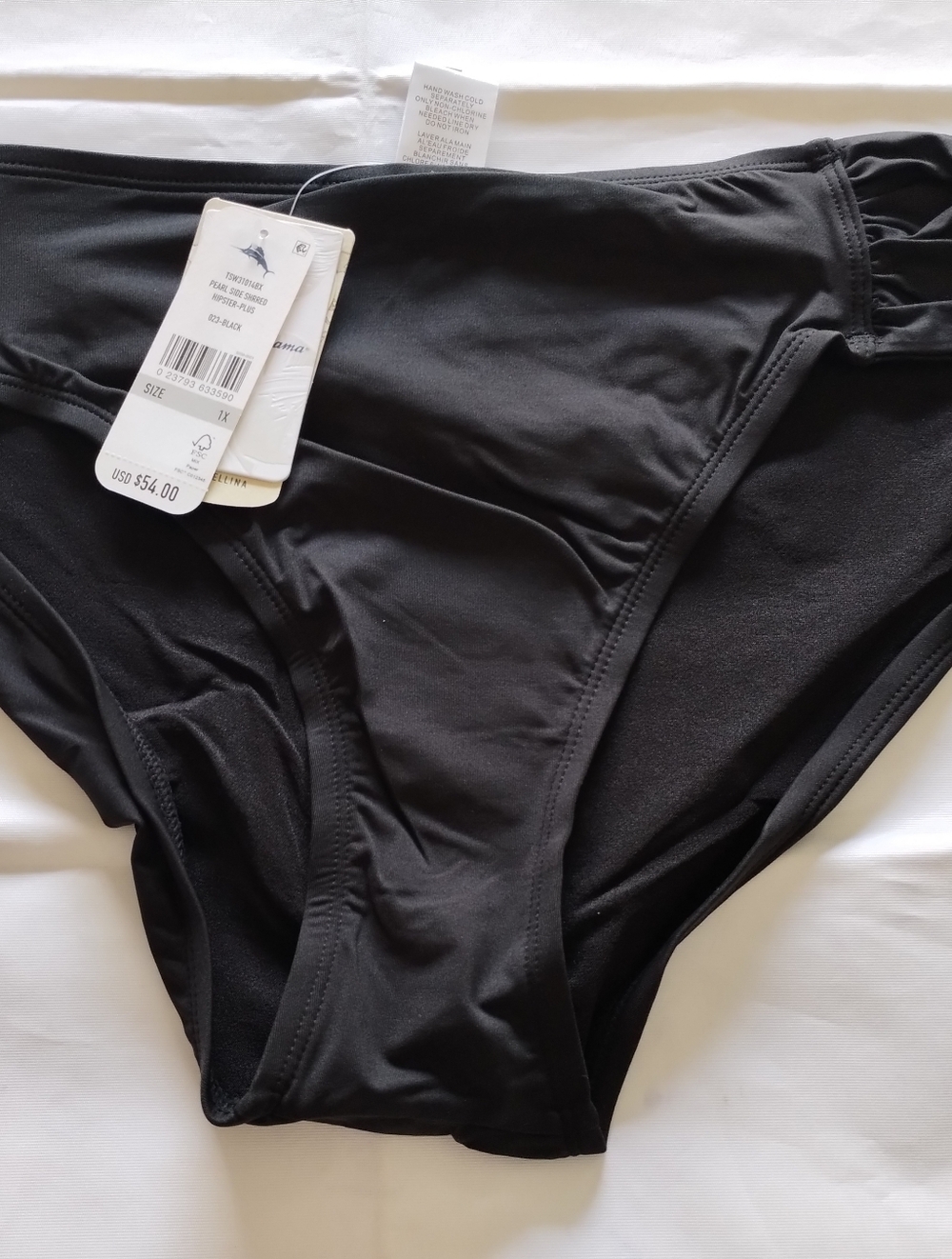 Tommy Bahama Black Bikini Bottoms with Tag